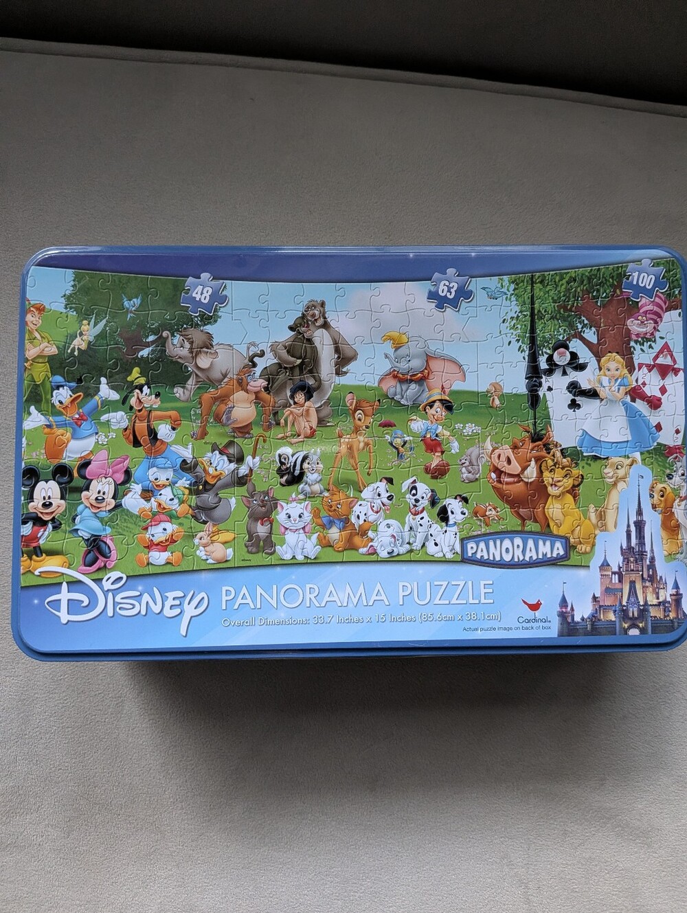 Classic Disney Panorama Puzzle, Feat over 40 Beloved Characters In Tin Box